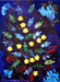 Flowers on Moon.Mixmedia on canvas, 80x60 cm