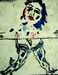Joker''s Mask . Mixmedia on canvas, 100x80 cm